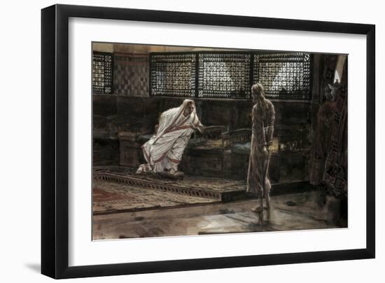 Jesus Before Pilate For the First Time-James Tissot-Framed Giclee Print