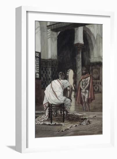 Jesus Before Pilate For the Second Time-James Tissot-Framed Giclee Print