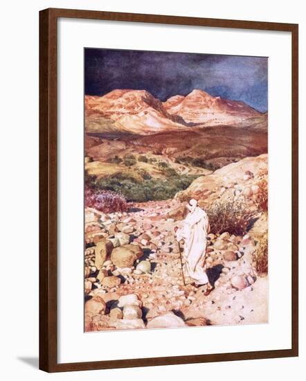 Jesus Being Led into the Wilderness to Be Tempted by the Devil-William Brassey Hole-Framed Giclee Print