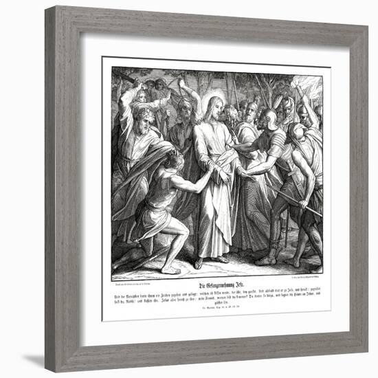 Jesus' betrayal, Gospel of Matthew-Julius Schnorr von Carolsfeld-Framed Giclee Print