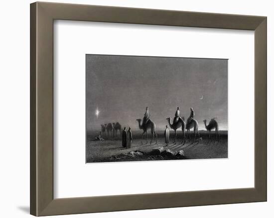 Jesus' Birth Magi Follow Star Across the Desert-R. Brandard-Framed Photographic Print