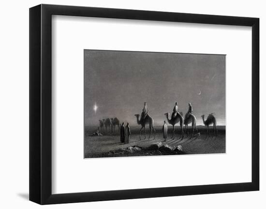 Jesus' Birth Magi Follow Star Across the Desert-R. Brandard-Framed Photographic Print