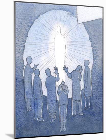 Jesus Blazes in Heaven with Purity and Power, 2000 (W/C on Paper)-Elizabeth Wang-Mounted Giclee Print