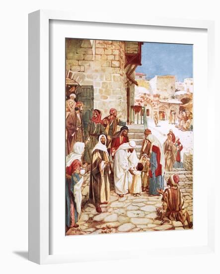 Jesus Blessing Little Children-William Brassey Hole-Framed Giclee Print