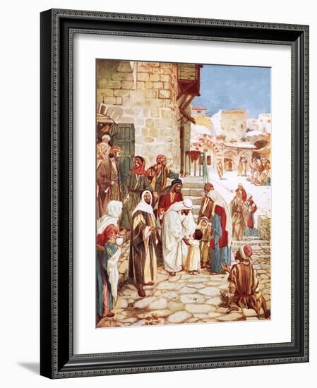 Jesus Blessing Little Children-William Brassey Hole-Framed Giclee Print