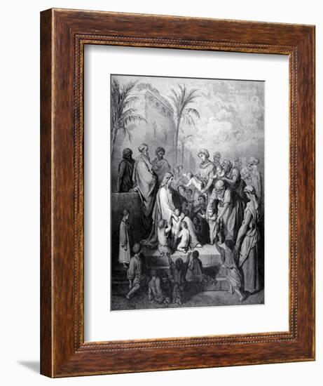 Jesus Blessing the Children-null-Framed Giclee Print