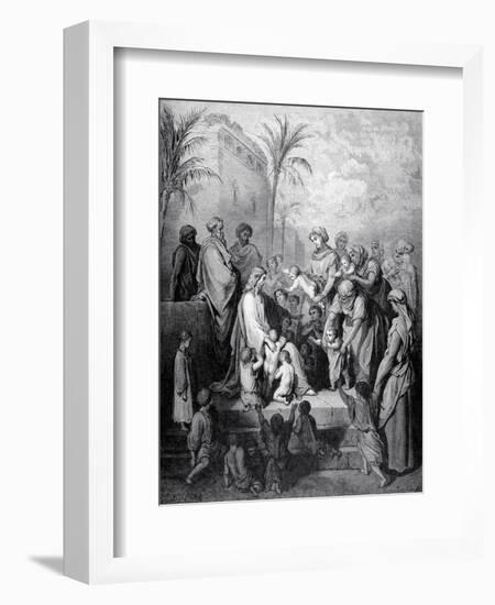 Jesus Blessing the Children-null-Framed Giclee Print