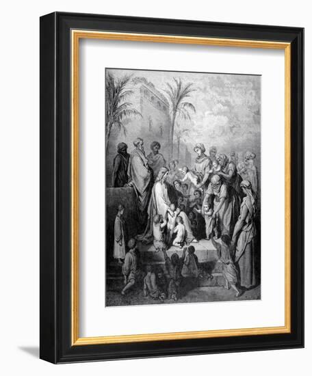 Jesus Blessing the Children-null-Framed Giclee Print