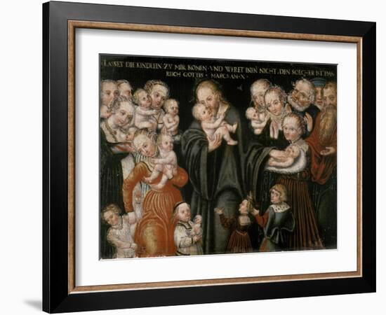 Jesus Blessing the Children-Lucas Cranach the Elder-Framed Giclee Print