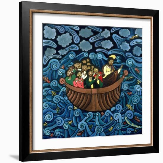 Jesus Calms the Storm, 1995-Laura James-Framed Giclee Print