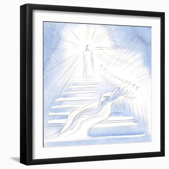 Jesus Came down a Straiway from Heaven to Greet Me in Communion and to Lead Me Home, 2000 (W/C on P-Elizabeth Wang-Framed Giclee Print