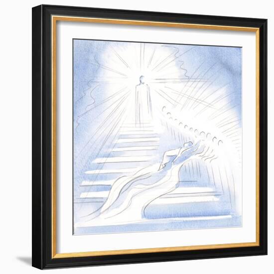 Jesus Came down a Straiway from Heaven to Greet Me in Communion and to Lead Me Home, 2000 (W/C on P-Elizabeth Wang-Framed Giclee Print