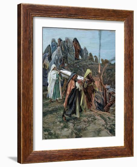 Jesus Carried to the Tomb, Illustration for 'The Life of Christ', C.1886-94-James Tissot-Framed Giclee Print