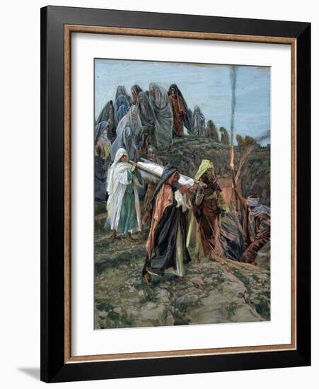 Jesus Carried to the Tomb, Illustration for 'The Life of Christ', C.1886-94-James Tissot-Framed Giclee Print