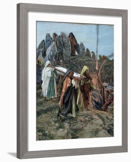 Jesus Carried to the Tomb, Illustration for 'The Life of Christ', C.1886-94-James Tissot-Framed Giclee Print