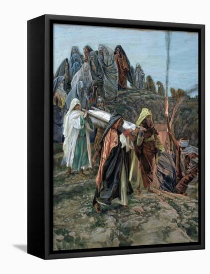 Jesus Carried to the Tomb, Illustration for 'The Life of Christ', C.1886-94-James Tissot-Framed Premier Image Canvas