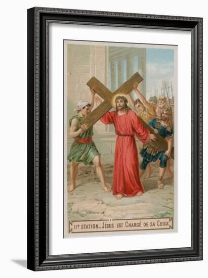 Jesus Carries His Cross. the Second Station of the Cross-null-Framed Giclee Print