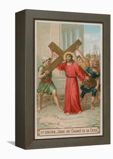 Jesus Carries His Cross. the Second Station of the Cross-null-Framed Premier Image Canvas