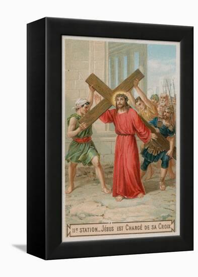 Jesus Carries His Cross. the Second Station of the Cross-null-Framed Premier Image Canvas