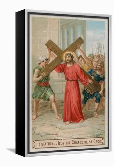 Jesus Carries His Cross. the Second Station of the Cross-null-Framed Premier Image Canvas