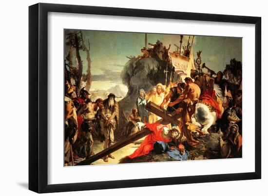 Jesus Carriying the Cross-Giovanni Battista Tiepolo-Framed Premium Giclee Print