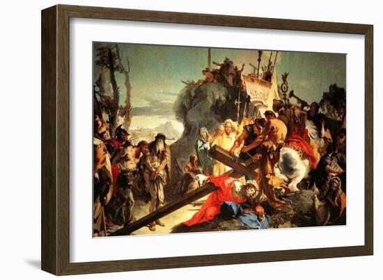 Jesus Carriying the Cross-Giovanni Battista Tiepolo-Framed Art Print