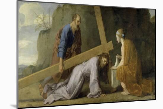 Jesus Carrying His Cross-Eustache Le Sueur-Mounted Giclee Print
