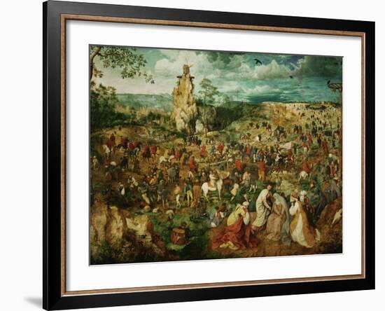 Jesus Carrying the Cross, or the Way to Calvary, 1564-Pieter Bruegel the Elder-Framed Giclee Print