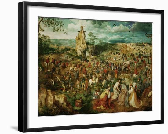 Jesus Carrying the Cross, or the Way to Calvary, 1564-Pieter Bruegel the Elder-Framed Giclee Print