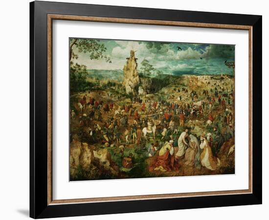 Jesus Carrying the Cross, or the Way to Calvary, 1564-Pieter Bruegel the Elder-Framed Giclee Print