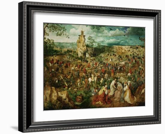 Jesus Carrying the Cross, or the Way to Calvary, 1564-Pieter Bruegel the Elder-Framed Giclee Print