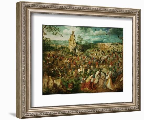 Jesus Carrying the Cross, or the Way to Calvary, 1564-Pieter Bruegel the Elder-Framed Giclee Print