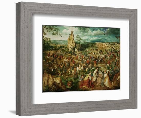 Jesus Carrying the Cross, or the Way to Calvary, 1564-Pieter Bruegel the Elder-Framed Giclee Print