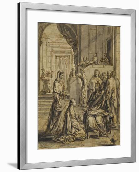 Jésus chez Marthe et Marie-Eustache Le Sueur-Framed Giclee Print