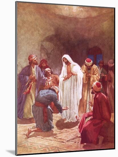 Jesus Childing Thomas for His Unbelief-William Brassey Hole-Mounted Giclee Print