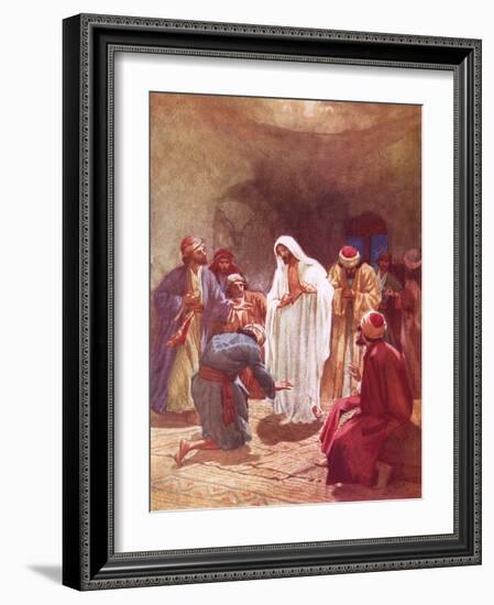 Jesus Childing Thomas for His Unbelief-William Brassey Hole-Framed Giclee Print