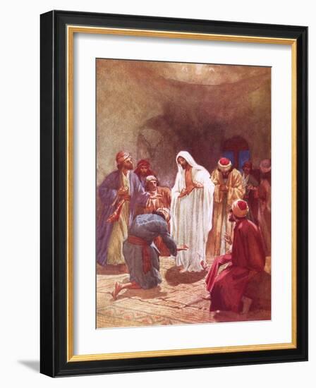 Jesus Childing Thomas for His Unbelief-William Brassey Hole-Framed Giclee Print