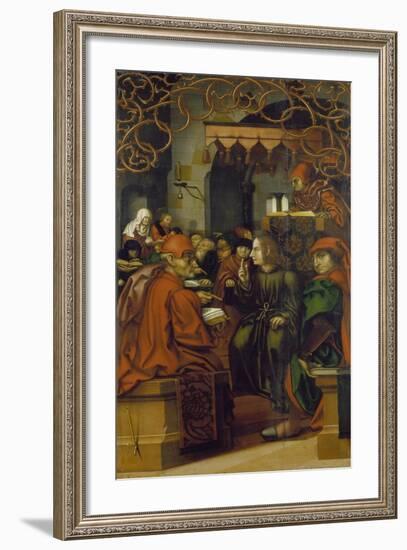 Jesus Christ. Aged Twelve, Among the Scribes-Hans Fries-Framed Giclee Print