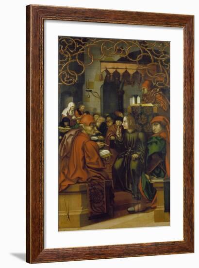 Jesus Christ. Aged Twelve, Among the Scribes-Hans Fries-Framed Giclee Print