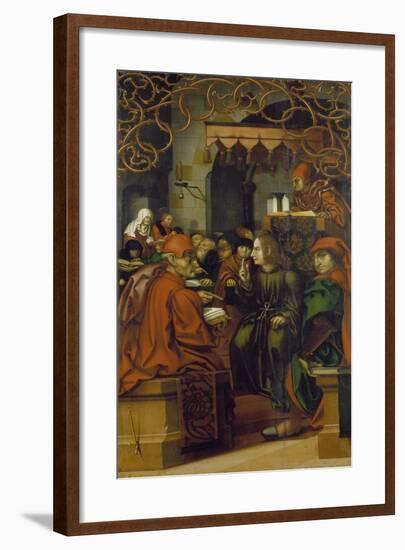 Jesus Christ. Aged Twelve, Among the Scribes-Hans Fries-Framed Giclee Print