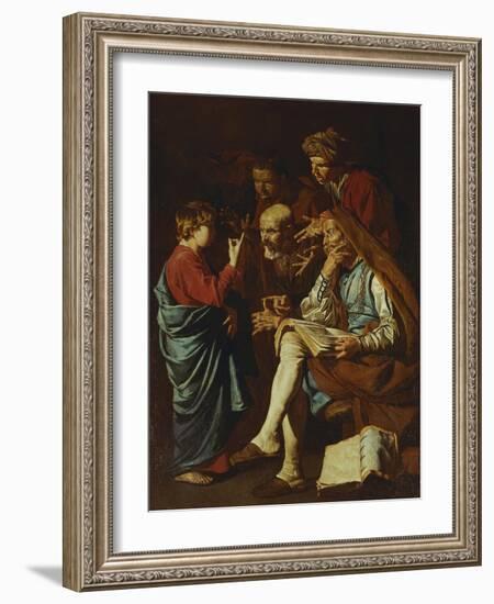 Jesus Christ, Aged Twelve, Among the Scribes-Matthias Stomer-Framed Giclee Print