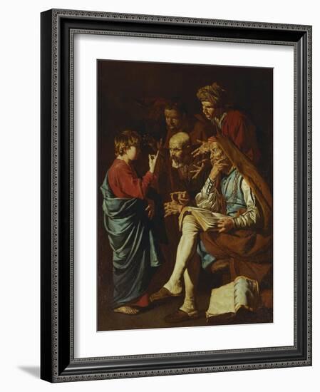 Jesus Christ, Aged Twelve, Among the Scribes-Matthias Stomer-Framed Giclee Print