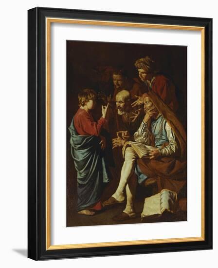 Jesus Christ, Aged Twelve, Among the Scribes-Matthias Stomer-Framed Giclee Print