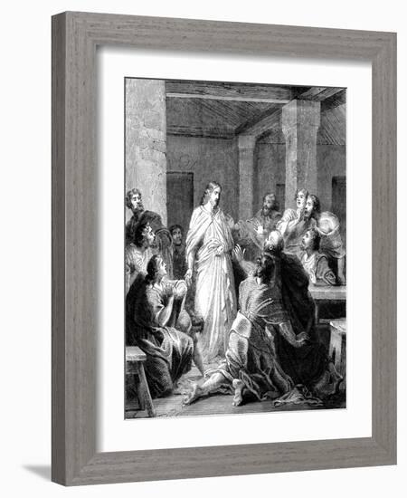 Jesus Christ Appearing to His Disciples after His Resurrection-null-Framed Giclee Print