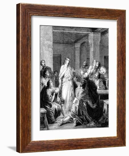 Jesus Christ Appearing to His Disciples after His Resurrection-null-Framed Giclee Print