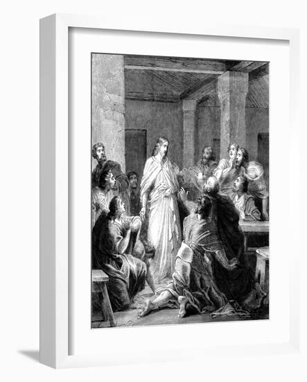 Jesus Christ Appearing to His Disciples after His Resurrection-null-Framed Giclee Print