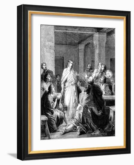 Jesus Christ Appearing to His Disciples after His Resurrection-null-Framed Giclee Print