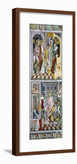 Jesus Christ before Annas and Jesus Christ Beaten before Herod-Giovanni Canavesio-Framed Giclee Print