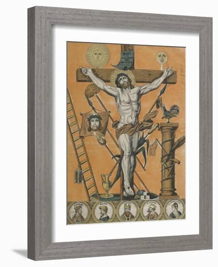 Jésus Christ en croix-null-Framed Giclee Print