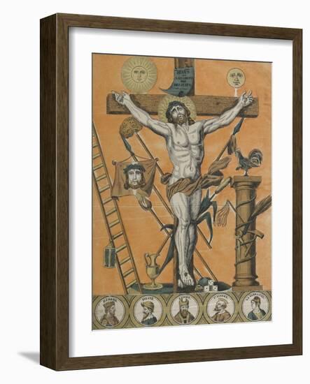 Jésus Christ en croix-null-Framed Giclee Print